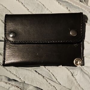 Black Leather Motorcycle Atlantic Leather Works Wallet